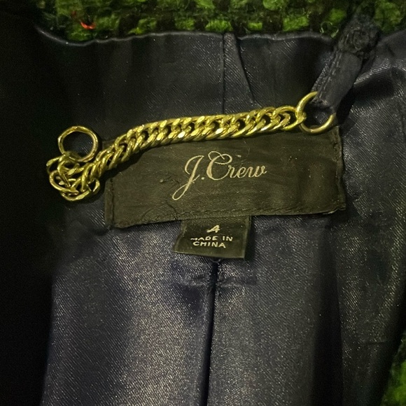 J.CREW Daphne tweed coat green size 4 - Picture 6 of 15